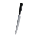 Damascus chef kitchen knife set with multiple stainless steel blades and ergonomic handles, crafted by Home & Beyond Co.
