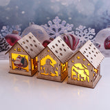 Christmas Decorative Wooden Ornaments LED Lighting - Home & beyond co